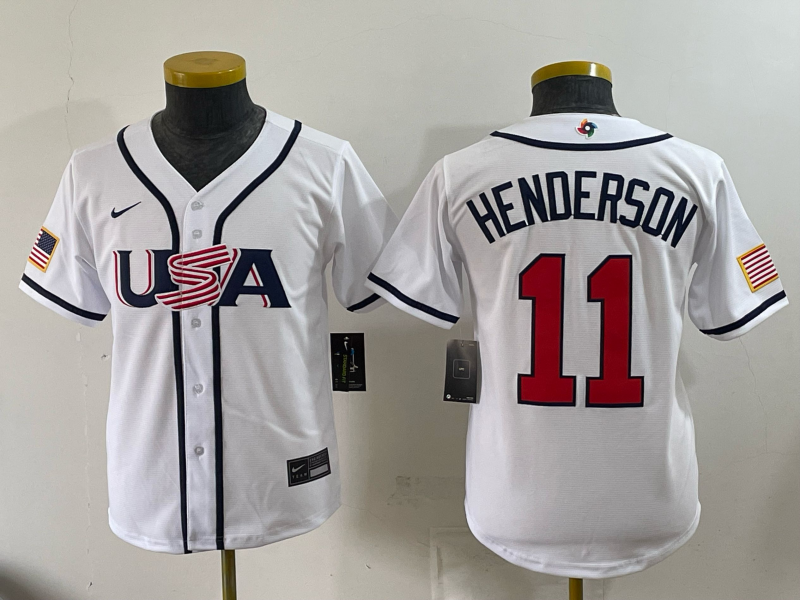 Youth 2026 World cup white MLB jersey 0536007